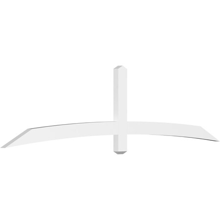 Ekena Millwork Bellingham Architectural Grade PVC Gable Bracket, 96"W x 24"H x 2"D x 4"F, 6/12 Pitch GBP096X24X0204BEL00